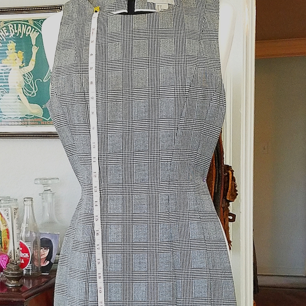 H&M HOUNDSTOOTH TAILORED DRESS